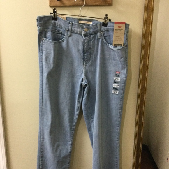 314 Shaping Straight Light Blue Jeans Size 33 - Picture 1 of 3